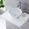Lavabo Sobre Encimera Redondo de Cerámica 320x320mm con Grifo Mezclador Alto para Lavabo - Ashbury
