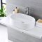 Lavabo Sobre Encimera Oval de Cerámica 575x360mm con Mezclador de Lavabo Alto - Otterton