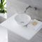 Lavabo Sobre Encimera Redondo de Cerámica 120x280mm con Mezclador de Lavabo Mural - Ashbury