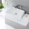 Lavabo Sobre Encimera Rectangular de Cerámica 490x390mm con Mezclador de Lavabo - Otterton