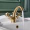 Grifo Mezclador para Lavabo Monoforo Tradicional con Manijas en Cruceta Disponible en Distintos Acabados - Elizabeth
