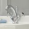 Grifo Mezclador para Lavabo Monoforo Tradicional con Manijas en Cruceta Disponible en Distintos Acabados - Elizabeth
