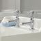 Par de Grifos Tradicionales para Lavabo con Manijas en Cruceta Disponible en Distintos Acabados - Elizabeth