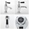 Hudson Reed Elizabeth -  Grifo Mezclador Tradicional para Lavabo con Manija a Palanca - Cromado y Negro 
