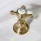 Grifo Mezclador para Lavabo de 3 Agujeros Tradicional con Manijas en Cruceta - Oro Satinado - Elizabeth