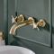 Grifo Mezclador de Pared de 3 Agujeros Tradicional para Lavabo con Manijas en Cruceta Disponible en Distintos Acabados - Elizabeth