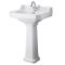 Conjunto Tradicional para Cuarto de Baño Completo con Mampara de Ducha Angular, Inodoro Monobloque y Lavabo con Pedestal - Richmond