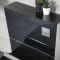 Set de Baño Moderno Negro con Mueble de WC con Inodoro Adosado y Lavabo Suspendido - Nox