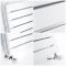Radiador de Diseño Horizontal Doble - con Panel Plano - Blanco - 472mm x 1780mm x 71mm - 1841 Vatios - Sloane