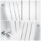 Radiador de Diseño Horizontal - con Panel Plano - Blanco - 354mm x 1780mm x 54mm - 820 Vatios - Sloane