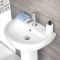 Conjunto para Baño Completo con Inodoro Adosado y Lavabo con Pedestal -  Covelly