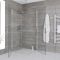 Mampara de Ducha de Obra Angular con Panel Doble y Bisagras -  Disponible en Distintas Medidas - Portland