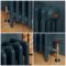 Radiador de 4 Columnas en Hierro Fundido - Altura de 760mm - Color Azul Hague Blue de Farrow & Ball - Mercury