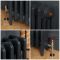 Radiador de Hierro Fundido de 4 Columnas - Altura de 760mm - Acabado de Color Gris Railings Grey de Farrow & Ball - Mercury
