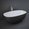 Bañera Exenta Moderna con Doble Respaldo Negra - 1400mm x 753mm - RAK Cloud x Hudson Reed