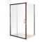 Puerta de Ducha Corredera Angular de Color Cobre con Plato de Ducha - Disponible en Distintas Medidas - Eris