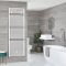Radiador Toallero Mixto Blanco  - 1738mm x 450mm - incl. Elemento Eléctrico de 1000W, Pieza en Forma de T y Llaves - Arno