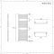 Radiador Toallero Mixto Blanco  - 1190mm x 600mm - incl. 600W Elemento Eléctrico, Pieza en Forma de T y Llaves - Arno