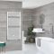 Radiador Toallero Mixto Blanco  - 1190mm x 600mm - incl. 600W Elemento Eléctrico, Pieza en Forma de T y Llaves - Arno