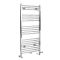 Radiador Toallero Mixto Cromado Plano - 1188mm x 500mm - incl. Elemento Eléctrico de 400W, Pieza en Forma de T y Llaves - Neva