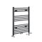 Radiador Toallero Mixto Antracita Plano - 803mm x 500mm - incl. Elemento Eléctrico de 400W, Pieza en Forma de T y Llaves - Neva