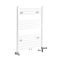Radiador Toallero Mixto Blanco Plano - 803mm x 500mm - incl. Elemento Eléctrico de 400W, Pieza en Forma de T y Llaves - Neva