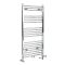 Radiador Toallero Mixto Cromado Plano - 1188mm x 600mm - incl. Elemento Eléctrico de 400W, Pieza en Forma de T y Llaves - Neva