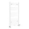 Radiador Toallero Mixto Blanco Plano - 1188mm x 600mm - incl. 600W Elemento Eléctrico, Pieza en Forma de T y Llaves - Neva