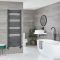 Radiador Toallero Mixto Antracita Plano - 1600mm x 600mm - incl. Elemento Eléctrico de 1000W, Pieza en Forma de T y Llaves - Neva