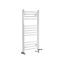 Radiador Toallero Mixto Blanco Curvo - 1000mm x 500mm - incl. 400W Elemento Eléctrico, Pieza en Forma de T y Llaves - Ive
