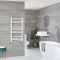 Radiador Toallero Mixto Blanco Curvo - 1000mm x 500mm - incl. 400W Elemento Eléctrico, Pieza en Forma de T y Llaves - Ive