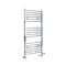 Radiador Toallero Mixto Cromado Curvo - 1200mm x 500mm - incl. 400W Elemento Eléctrico, Pieza en Forma de T y Llaves - Kent