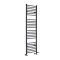 Radiador Toallero Mixto Antracita Curvo - 1800mm x 500mm - incl. 1000W Elemento Eléctrico, Pieza en Forma de T y Llaves - Artle