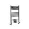 Radiador Toallero Mixto Negro Opaco  Plano - 1000mm x 400mm - incl. Elemento Eléctrico de 400W, Pieza en Forma de T y Llaves - Nox