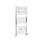 Radiador Toallero Mixto Cromado Plano - 1200mm x 400mm - incl. 300W Elemento Eléctrico, Pieza en Forma de T y Llaves - Kent