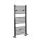 Radiador Toallero Mixto Negro Opaco  Plano - 1200mm x 400mm - incl. Elemento Eléctrico de 400W, Pieza en Forma de T y Llaves - Nox