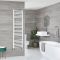 Radiador Toallero Mixto Blanco Plano - 1600mm x 400mm - incl. 600W Elemento Eléctrico, Pieza en Forma de T y Llaves - Ive