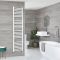 Radiador Toallero Mixto Blanco Plano - 1800mm x 400mm - incl. 800W Elemento Eléctrico, Pieza en Forma de T y Llaves - Ive