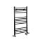 Radiador Toallero Mixto Negro Opaco  Plano - 1000mm x 500mm - incl. Elemento Eléctrico de 400W, Pieza en Forma de T y Llaves - Nox