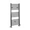 Radiador Toallero Mixto Negro Opaco  Plano - 1200mm x 500mm - incl. 600W Elemento Eléctrico, Pieza en Forma de T y Llaves - Nox