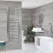 Radiador Toallero Mixto Cromado Plano - 1600mm x 500mm - incl. Elemento Eléctrico de 400W, Pieza en Forma de T y Llaves - Kent