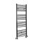 Radiador Toallero Mixto Negro Opaco  Plano - 1600mm x 500mm - incl. 800W Elemento Eléctrico, Pieza en Forma de T y Llaves - Nox