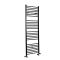 Radiador Toallero Mixto Negro Opaco  Plano - 1800mm x 500mm - incl. Elemento Eléctrico de 1000W, Pieza en Forma de T y Llaves - Nox