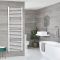 Radiador Toallero Mixto Blanco Plano - 1800mm x 500mm - incl. Elemento Eléctrico de 1000W, Pieza en Forma de T y Llaves - Ive