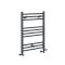 Radiador Toallero Mixto Antracita Plano - 800mm x 600mm - incl. Elemento Eléctrico de 400W, Pieza en Forma de T y Llaves - Artle