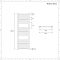 Radiador Toallero Mixto Blanco Plano - 1200mm x 600mm - incl. 600W Elemento Eléctrico, Pieza en Forma de T y Llaves - Ive