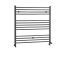 Radiador Toallero Mixto Antracita Plano - 1000mm x 1000mm - incl. 800W Elemento Eléctrico, Pieza en Forma de T y Llaves - Artle