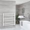 Radiador Toallero Mixto Blanco Plano - 1000mm x 1000mm - incl. 800W Elemento Eléctrico, Pieza en Forma de T y Llaves - Ive