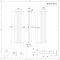 Radiador de Diseño Vertical (Panel Doble) 1600mm x 354mm - Antracita - Revive