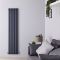 Radiador de Diseño Vertical (Panel Doble) 1600mm x 354mm - Antracita - Revive